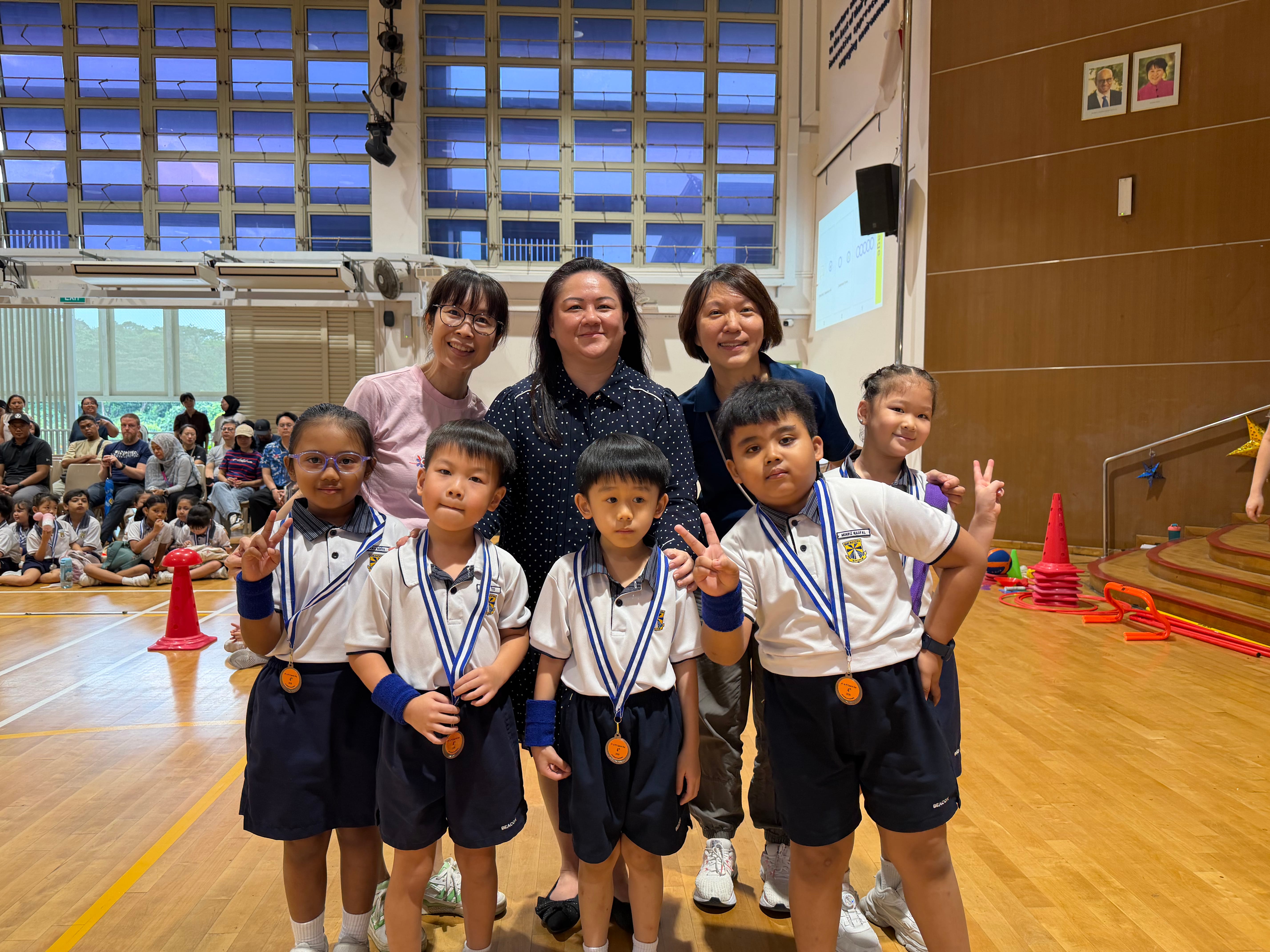 Happy moments with classmates and teachers
